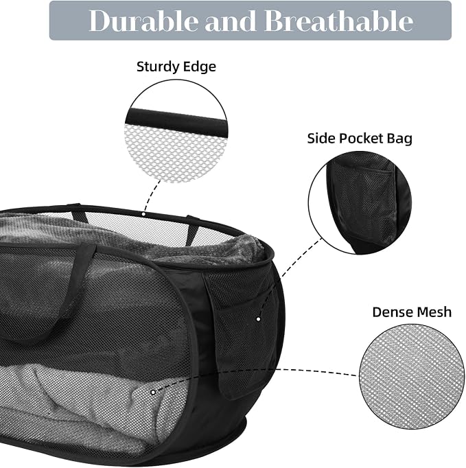 4 Pack Collapsible Laundry Baskets, Foldable Laundry Basket - Field & Grace