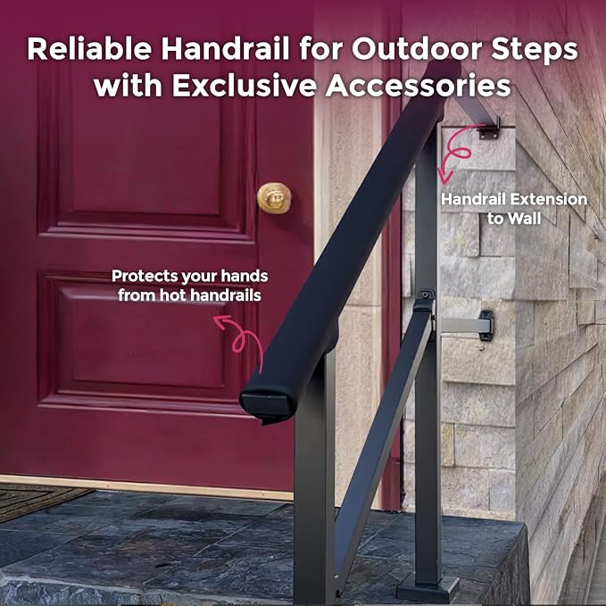 CR Fence & Rail Handrails for Outdoor Steps & Indoor Stair Railing Kit - Image 4