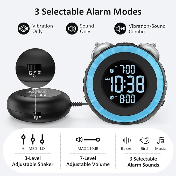 uscce Loud Dual Alarm Clock - Image 5