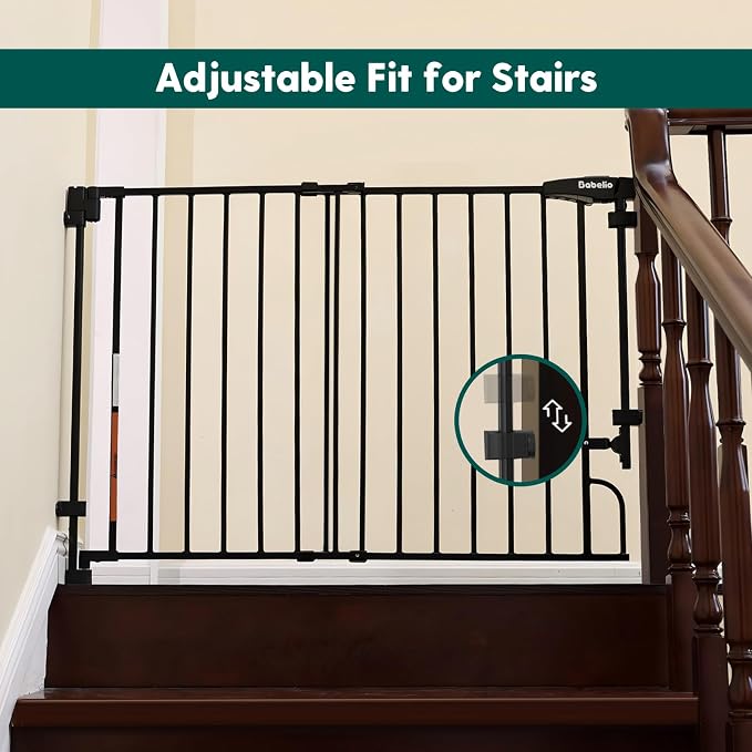 Babelio Easy to Remove & No Bottom Bar Baby Gate, 35.5-55" Extra Wide Hardware - Image 6