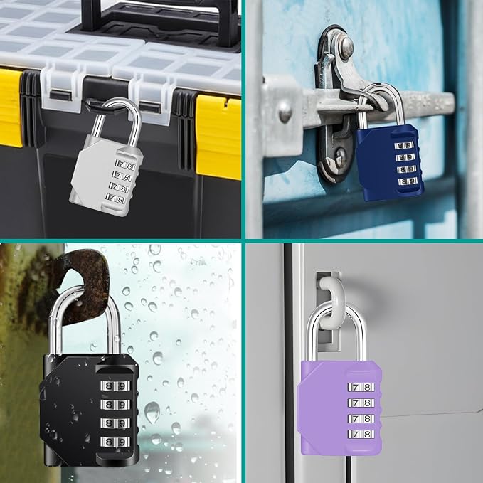 ZHEGE Combination Lock Outdoor 2 Pack, 4 Digit Resettable Weatherproof - Image 5
