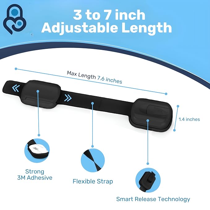 3M Adhesive Child Safety Strap Locks by Baby Proof Me, Baby Latches - Image 3