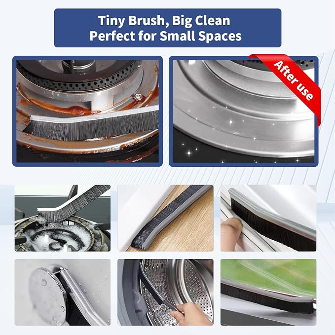 Crevice Cleaning Brush, Hard-Bristled Gap Scrub Brush, Toilet Gap Cleaning - Field & Grace