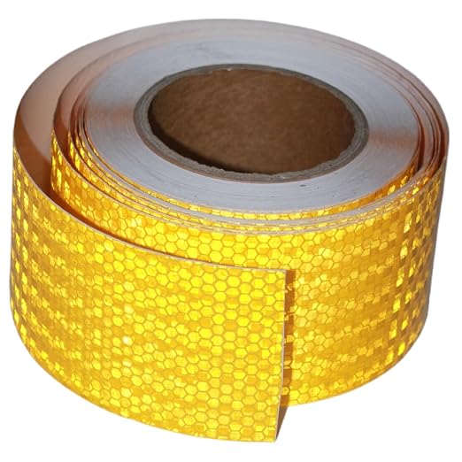 Yellow Reflective Tape Outdoor Waterproof 3 inch, High Visibility Hazard by tuyrchu