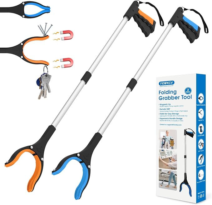 34" Grabber Reacher Tool, Grabber Tool Heavy Duty by REWKCY