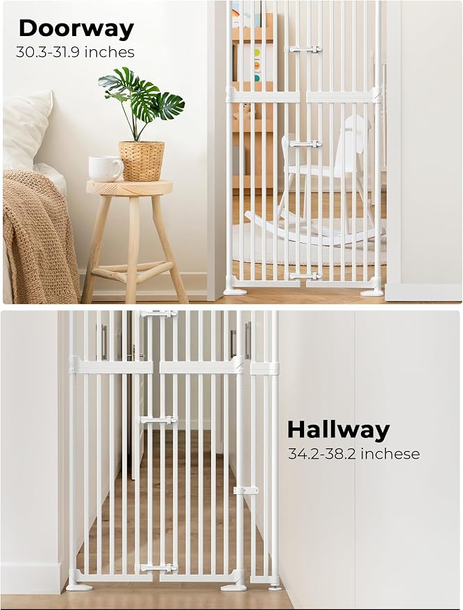 Extra Tall Cat Gate for Doorway: 74.8"-90.5" Tall Cat Gates for Pet 30.3"-38.2" - Image 8