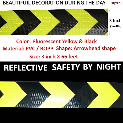 Reflective Tape Outdoor Waterproof 3 inch X 66 feet, High Visibility Hazard - Image 3