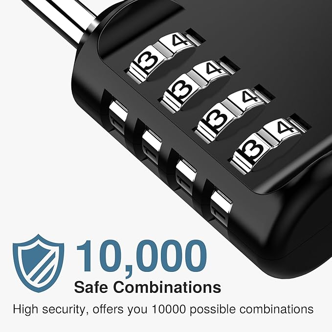 Puroma 2 Pack Combination Lock for Locker 4 Digit Outdoor Waterproof Padlock - Image 2