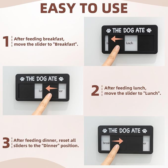 Dog Fed Sign- Dog Feeding Chart 3 Times A Day, Pet Feeding Reminder, Did You - Image 4