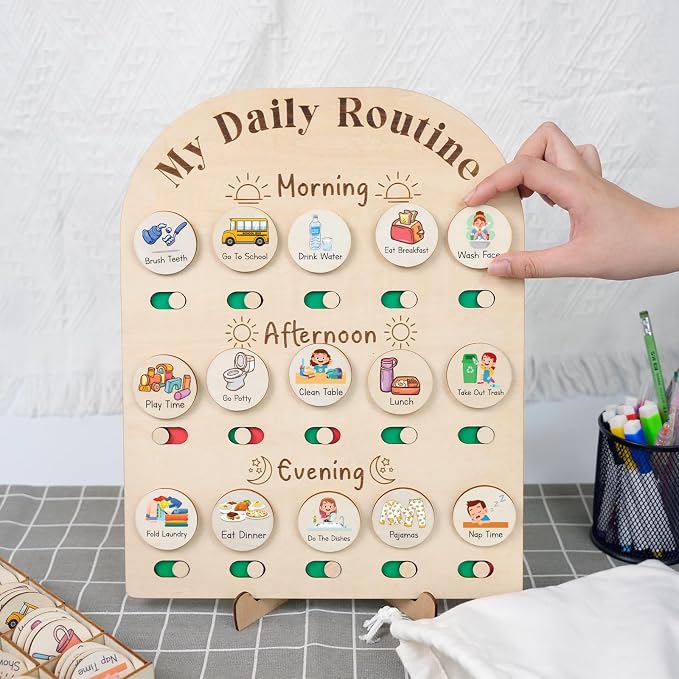 Daily Routine Chart for Kids, Visual Schedule, Routine Chart for Toddlers 3-5 - Image 2