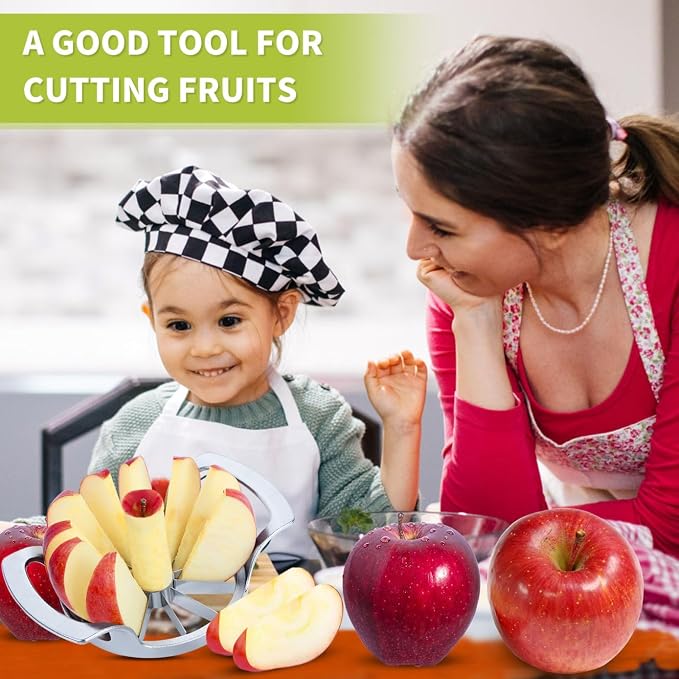 LIIGEMI Apple Cutter Slicer, 12-Blade Large Apple Corer，Heavy Duty Stainless - Image 7