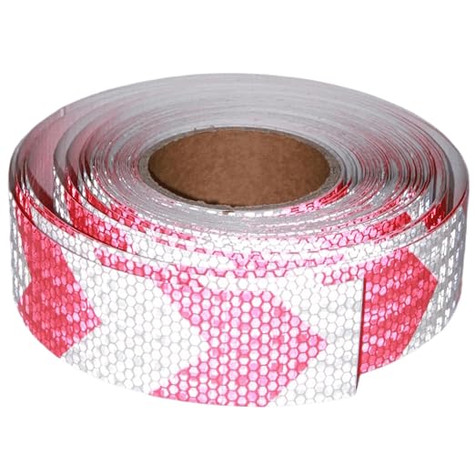 Red and White Reflective Tape 2 inch X 166 feet, Outdoor Waterproof Hazard by tuyrchu