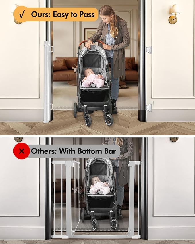Retractable Baby Gate for Stairs & Doorways, Pet and Dog Safety Gate for - Image 6