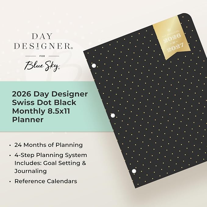 Blue Sky Day Designer 24 Month 2026 Monthly Planner Calendar, January 2026 - Image 8