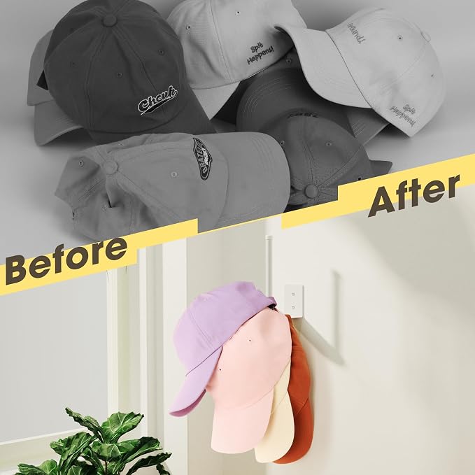 8 Pack Hat Racks for Baseball Caps, Stainless Steel Hat Organizer for Baseball - Image 7