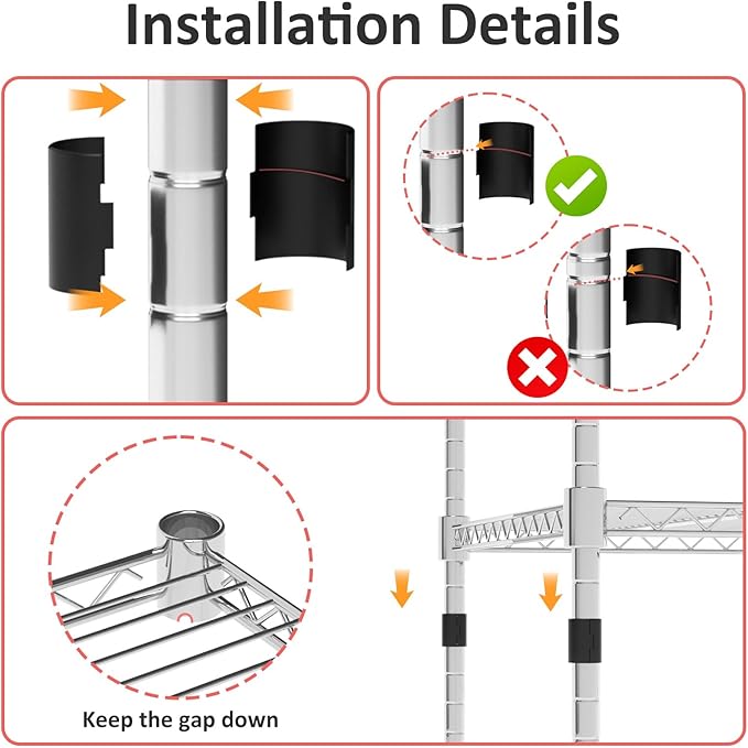 Garage Shelving with Wheels, 5 Tier Shelving Unit and Adjustable Feet, 865 lb - Image 4