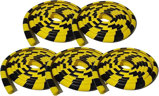 Wall Edge Corner Guards, 196.9in/5m Yellow Black Safety Bumpers, Self-Adhesive by Unknown