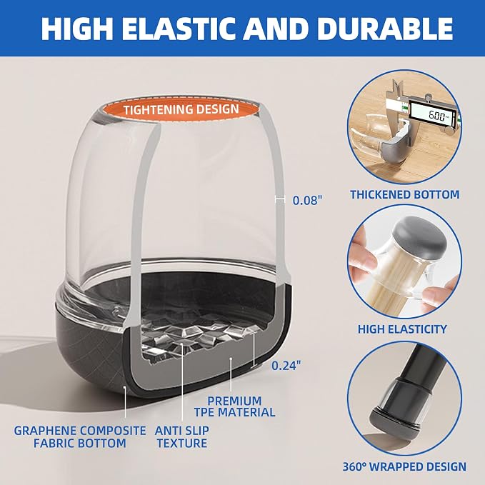 Clear Chair Leg Floor Protectors - Image 4