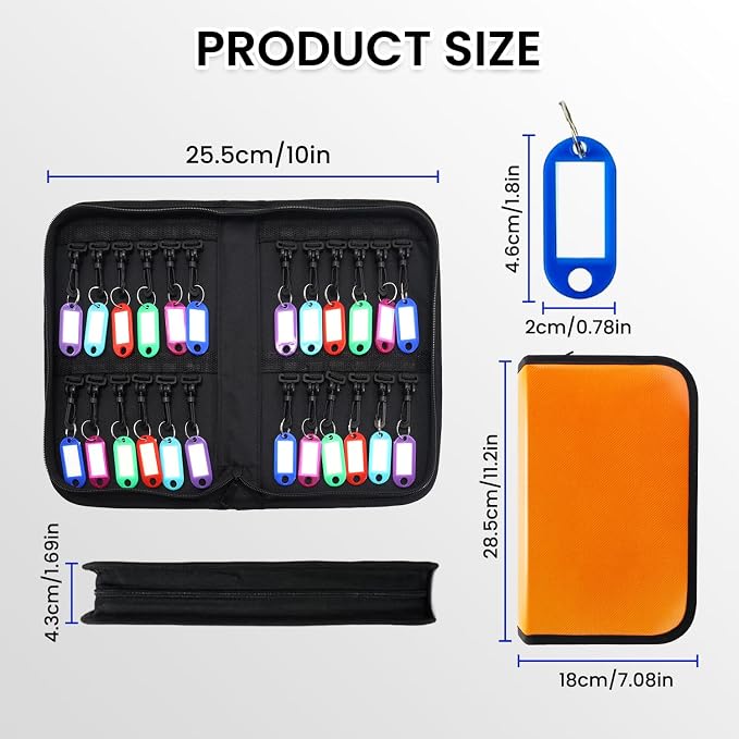Zippered Key Case, Key Organizer, Fireproof and Waterproof Key Binder - Image 5