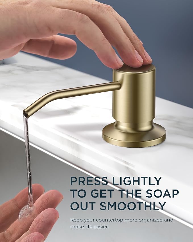FORIOUS Kitchen Faucet with Soap Dispenser, Farmhouse Camper Bar Laundry Room - Image 4