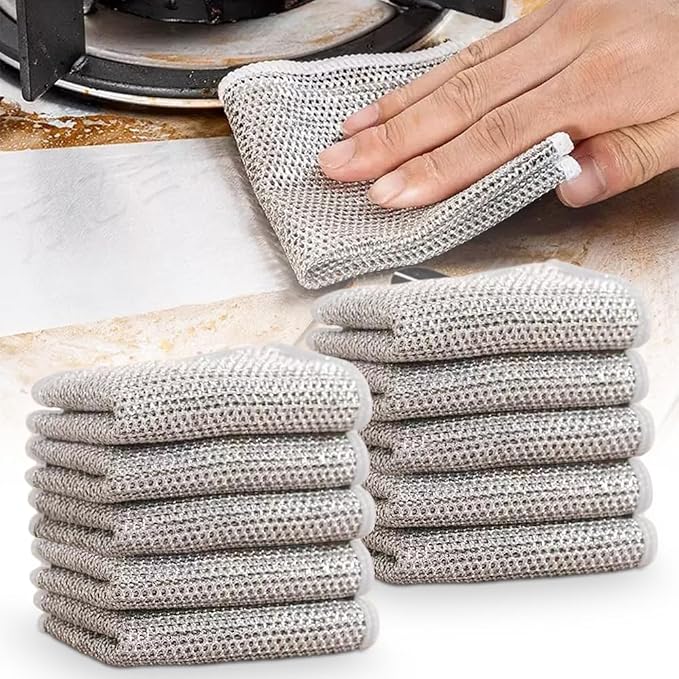 2024 New Multipurpose Wire Dishwashing Rags, Premium Metal Wire Dishwashing by Pousbo