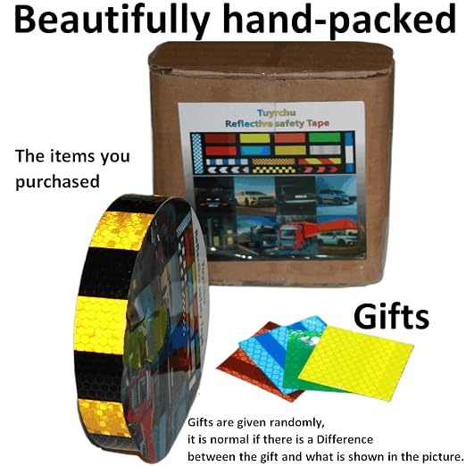 Yellow Black Reflective Tape Outdoor Waterproof 1 inch X 66 feet, High - Image 4