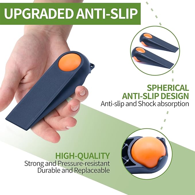 Door Stoppers for Bottom of Door, Rubber Door Stopper Wedges, Door Holders for - Image 4