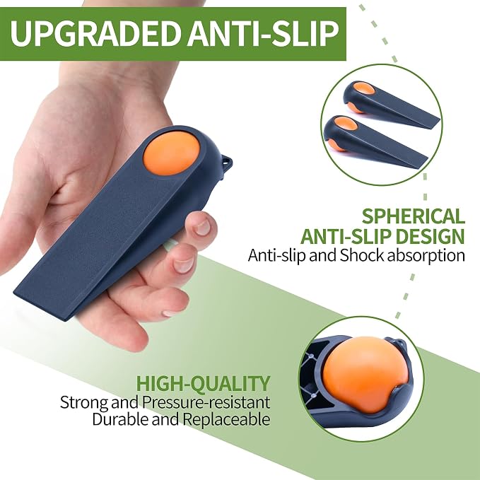 Door Stoppers for Bottom of Door, Rubber Door Stopper Wedges, Door Holders for - Image 4