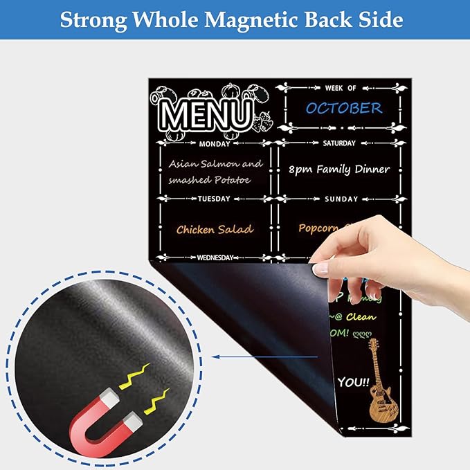 Magnetic Menu Board for Fridge, LiebHome Dry Erase Weekly Menu Planner/Family - Image 5