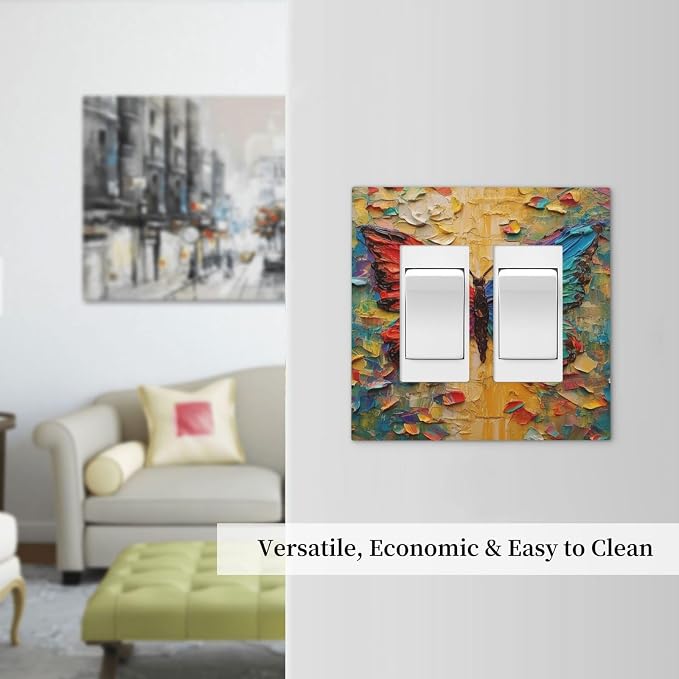 Decorative Outlet Covers Colorful Butterfly Animal Insects Wall Art Abstract 2 - Image 7