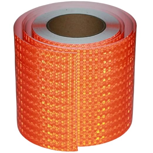 Orange Reflective Tape Outdoor Waterproof 6 inch, High Visibility Hazard by tuyrchu