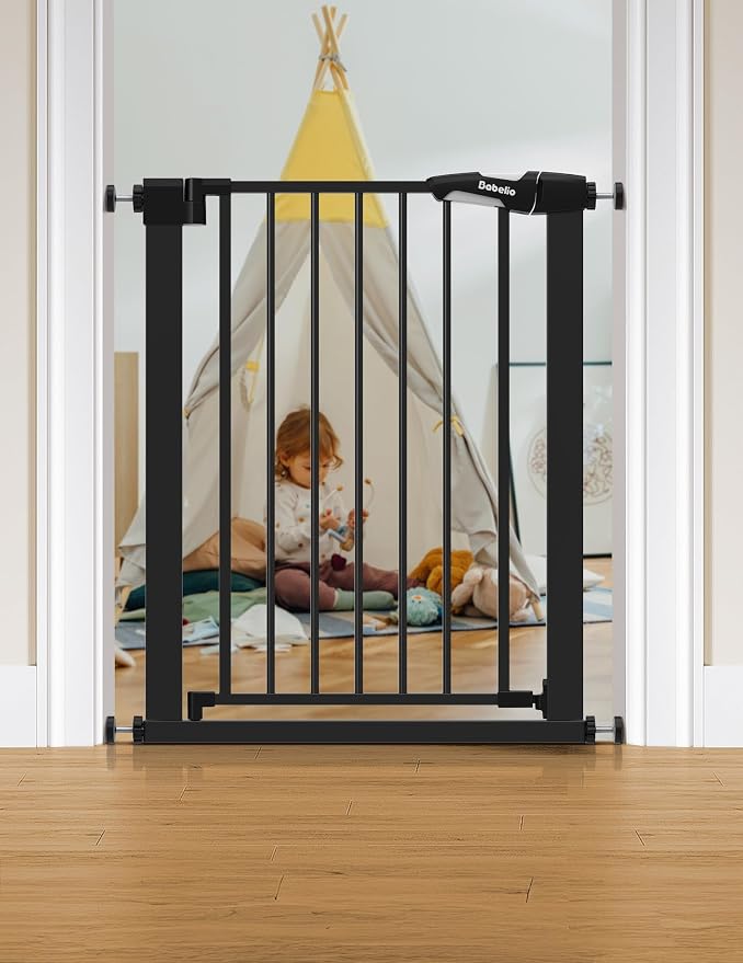 BABELIO 26-28.5 Inch Narrow Easy Install Baby Gate, Auto-Close Pet Gate by BABELIO