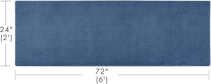 Madison Park Signature Marshmallow Bathroom Rug Non Slip, Luxrurious Plush Bath - Image 2
