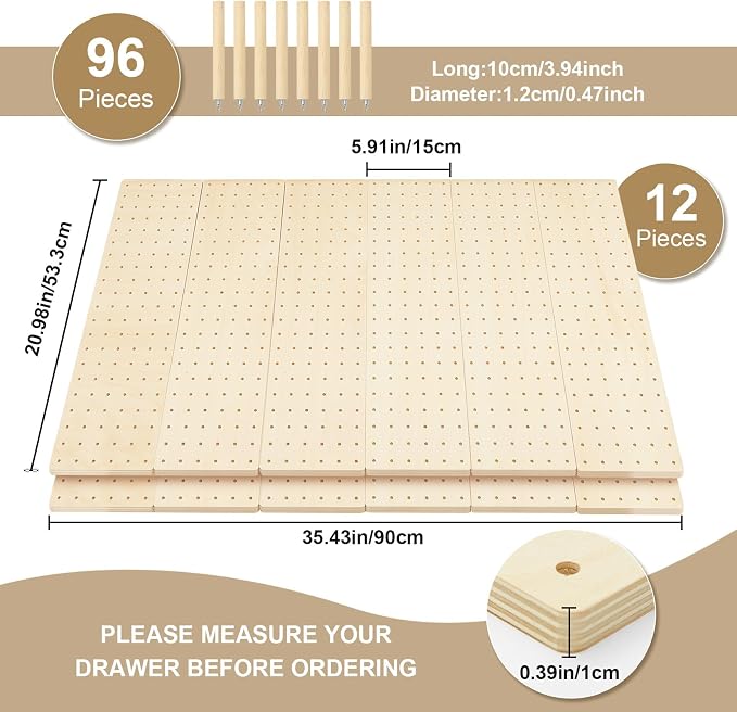 Kigley 12 Pcs Pegboard Drawer Organizer - Image 2