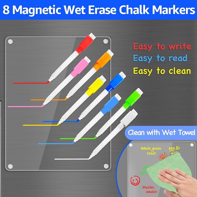 PigPotParty Clear Acrylic Magnetic Whiteboard - Image 2