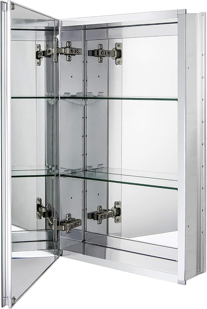 Fundin Aluminum Bathroom Mirror Cabinet Recess Mount Only, by Fundinmedicinecabinet