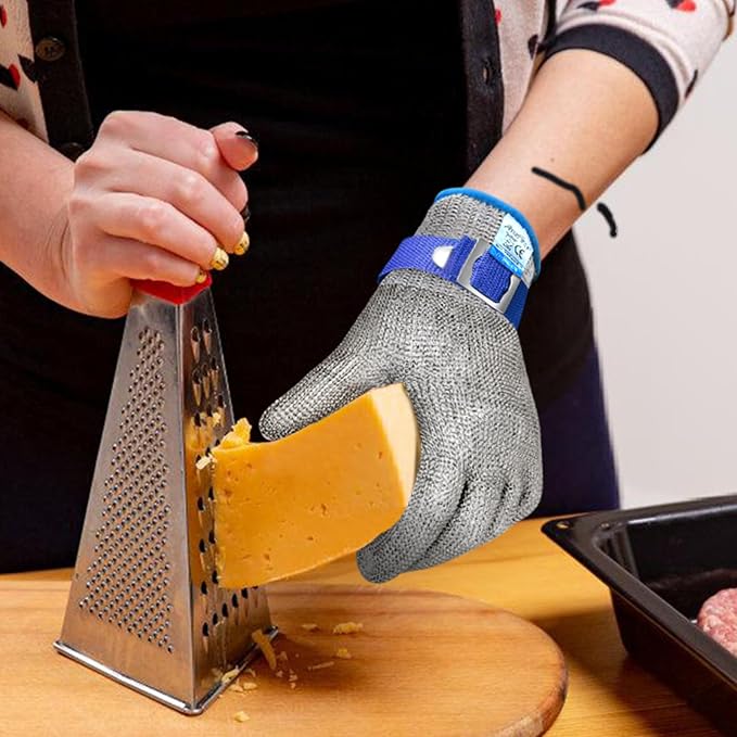 Cut Resistant Glove Food Grade, Stainless Steel Mesh Metal Knife Cutting Glove - Image 7