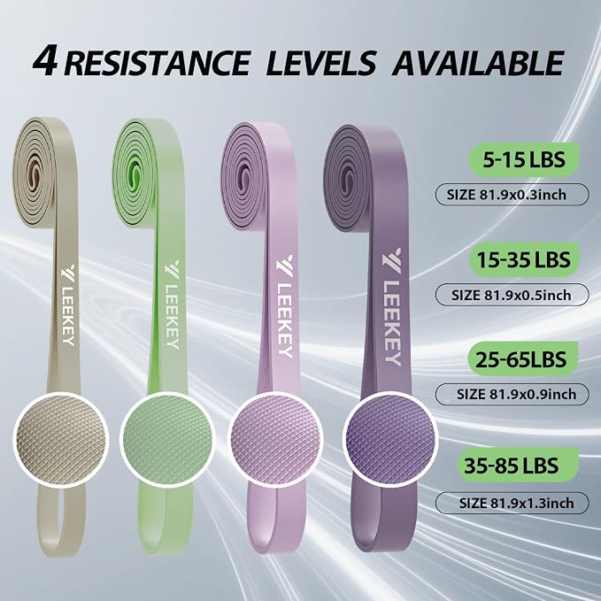 LEEKEY Resistance Bands, Exercise Bands, Pull Up Assist Bands - Image 2