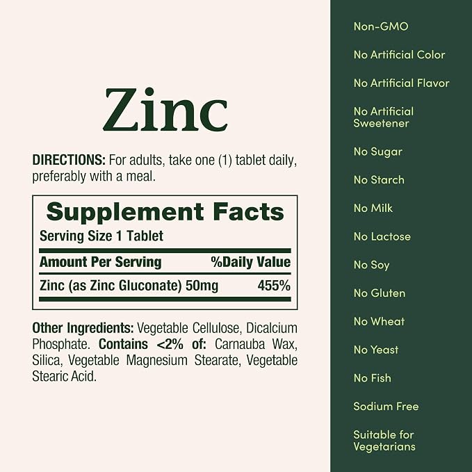 Nature’s Bounty Zinc 50mg | Immune System, & Antioxidant Health Support | - Image 5
