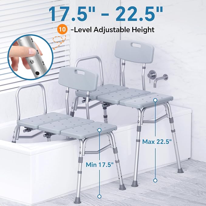 HOMLAND Tub Transfer Bench for Bathtub, FSA/HSA Eligible 400 lbs Heavy Duty - Image 5