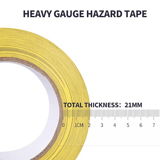 TAPEBEAR Hazard Caution Tape, 2inch x 150 Feet Self Adhesive Warning Tape - Image 5