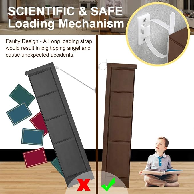 4our Kiddies Furniture Straps Baby Proofing Anti Tip Furniture Anchors Kit - Image 3