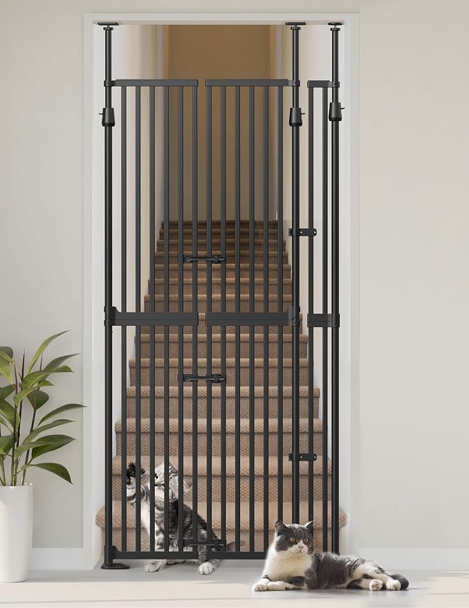 Extra Tall Cat Gate for Doorway: Sprouterie 74.8"-98" Pressure Mount Tall Cat by Unknown