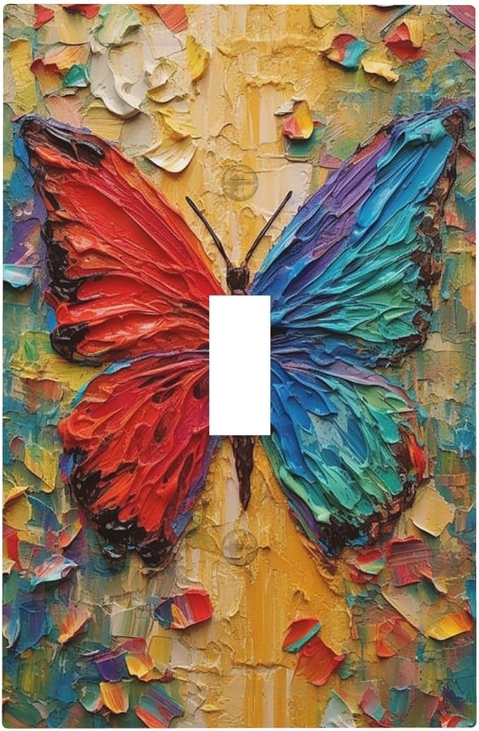 Decorative Light Switch Cover Colorful Butterfly Animal Insects Wall Art by LightSwitchCover