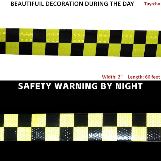 Reflective Tape 2 inch X 66 feet, Outdoor Waterproof Hazard Conspicuity Safety - Image 3