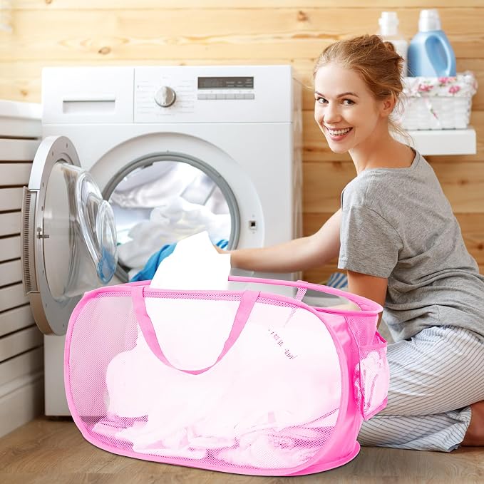 2 Pcs Durable Collapsible Laundry Baskets - Image 2