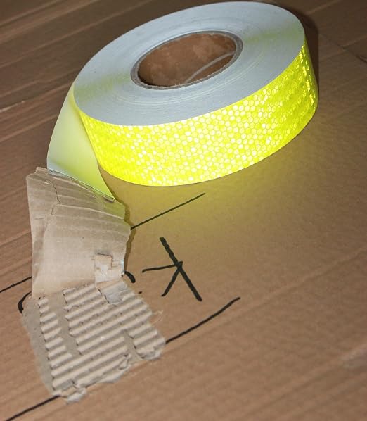 Fluorescent Yellow Reflective Tape 2 inch Wide, Outdoor Waterproof Hazard - Image 2