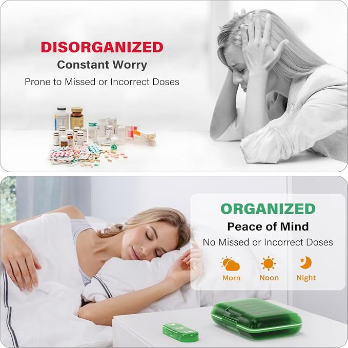 Weekly Pill Organizer 3X a Day, 7 Day Pill Box 3 Times, Portable - Image 4