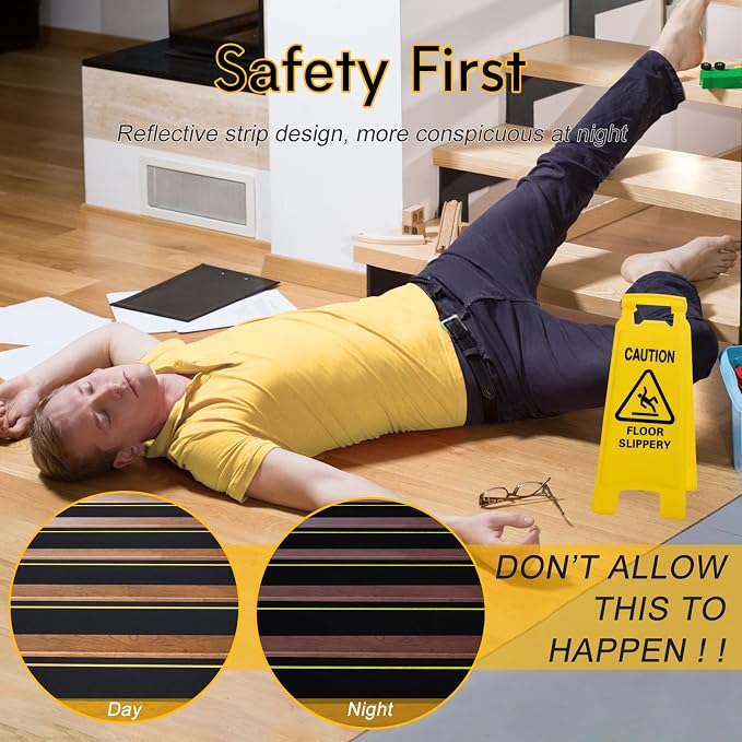 S&X Anti Slip Tape with Reflective Strip - 2 in x 60 FT Premium Grip Tape - Image 5