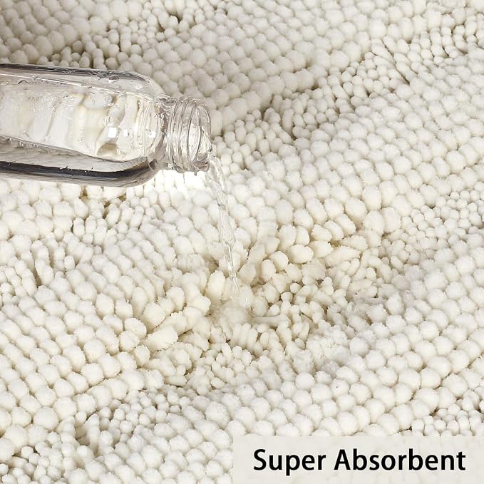 Turquoize Chenille Bath Rug - Image 5